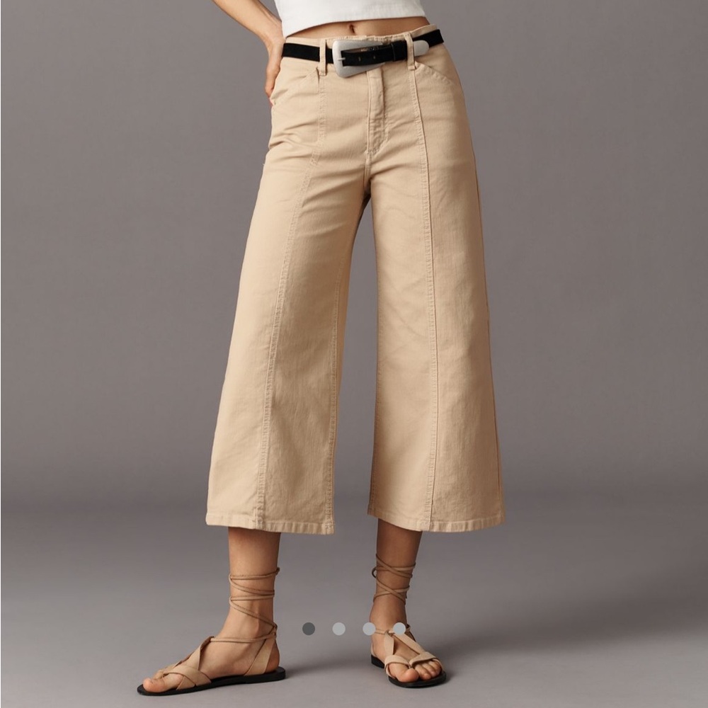 Maeve Delaney Tan Cropped Pants